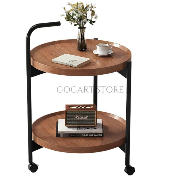 2 Tier Wooden Serving Trolley