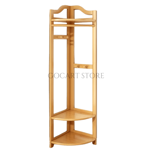 Multi-Functional Corner Clothes Stand With Hooks