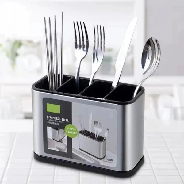 High Quality Silver Surface Cutlery Utensil Drainer