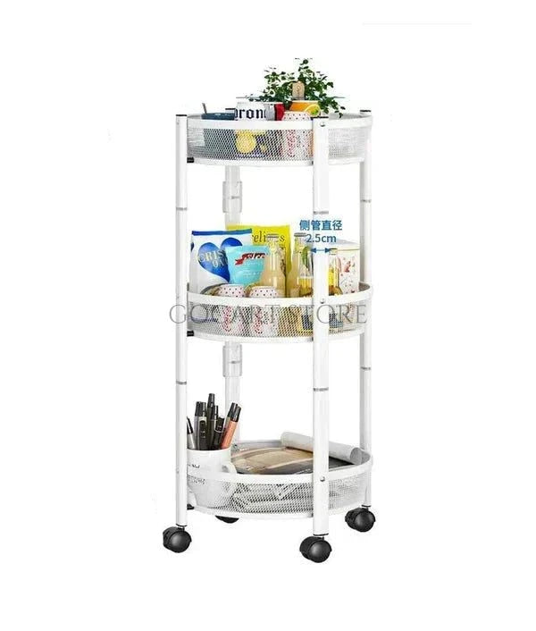 3 Tier Folding Basket With Wheels