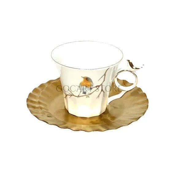 Angela Gold Finch Cup and Saucer