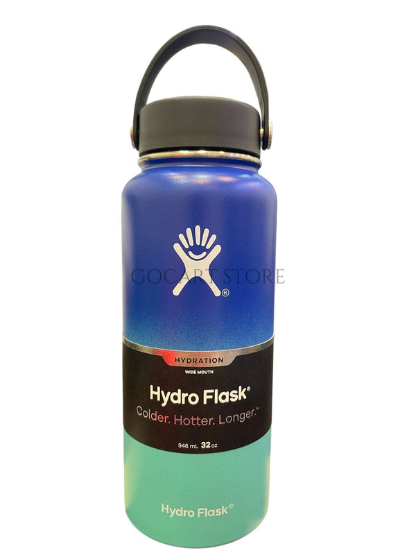 Hydro Flask 32oz Wide Mouth With Flex Straw Cap | Blue & Green