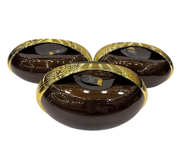 Forever Gold 3 Pieces Plastic Hot Pot Set Brown - ZFA
