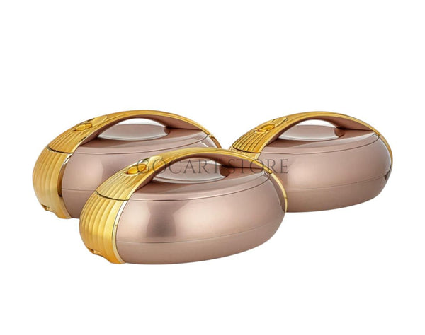 Forever Gold 3 Pieces Plastic Hot Pot Set Rose Gold - ZFA