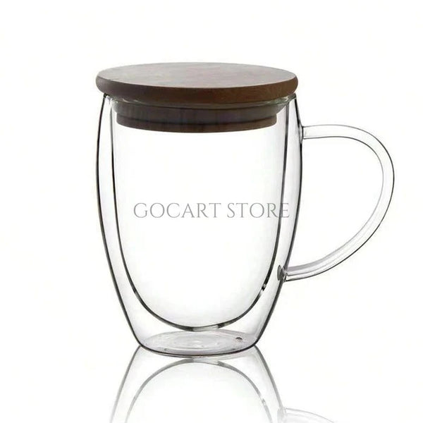 Double-Walled Glass Coffee Cup With Handle