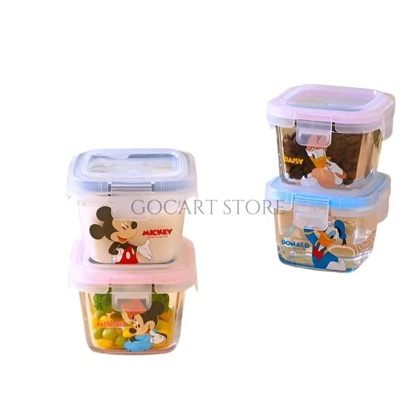 DISNEY Mickey & Friends Glass Airtight Box Set