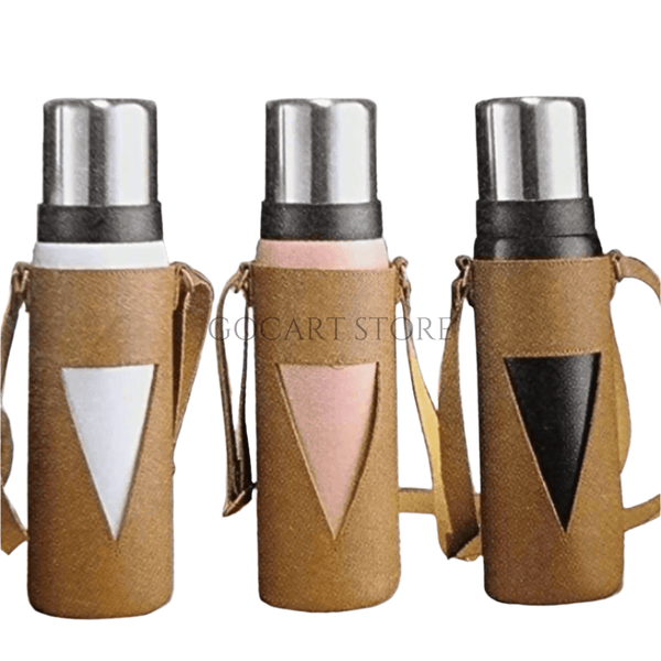 Camping Thermo Cup With Leather Cover