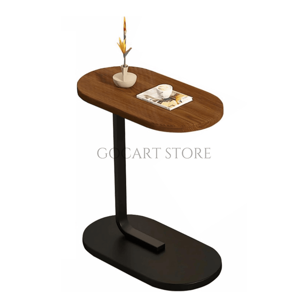 C-Shape Metal Base Coffee Table