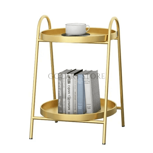 2 Tier Side Table Gold