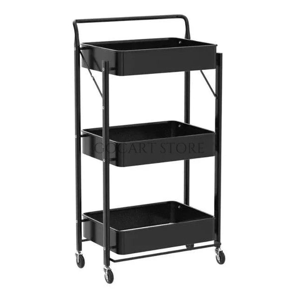 3-Tier Folding Metal Trolley