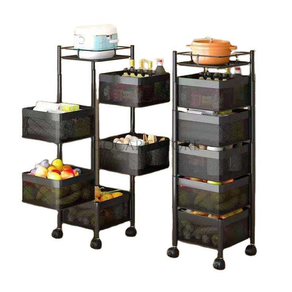 Imported 4 Layer Premium Metal Trolley - Square
