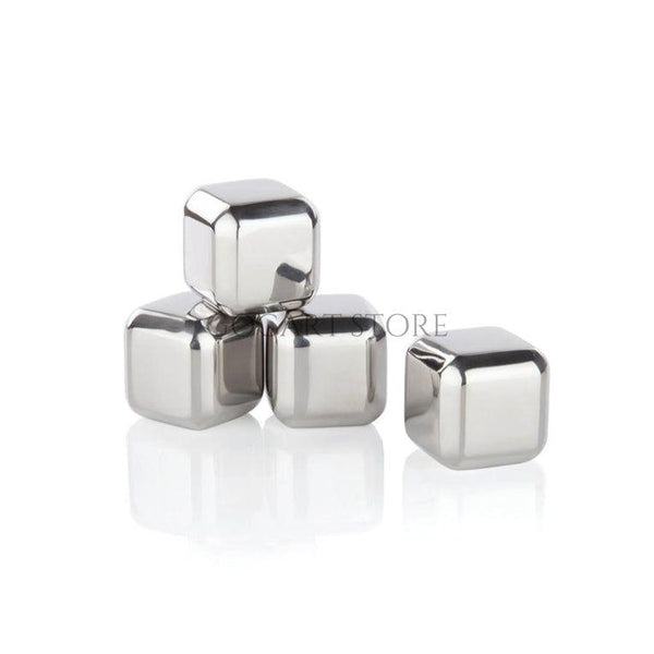 Stainless Steel Re-Useable Ice Cubes (Pack of 4)